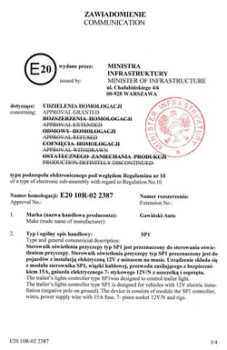 homologacja E20